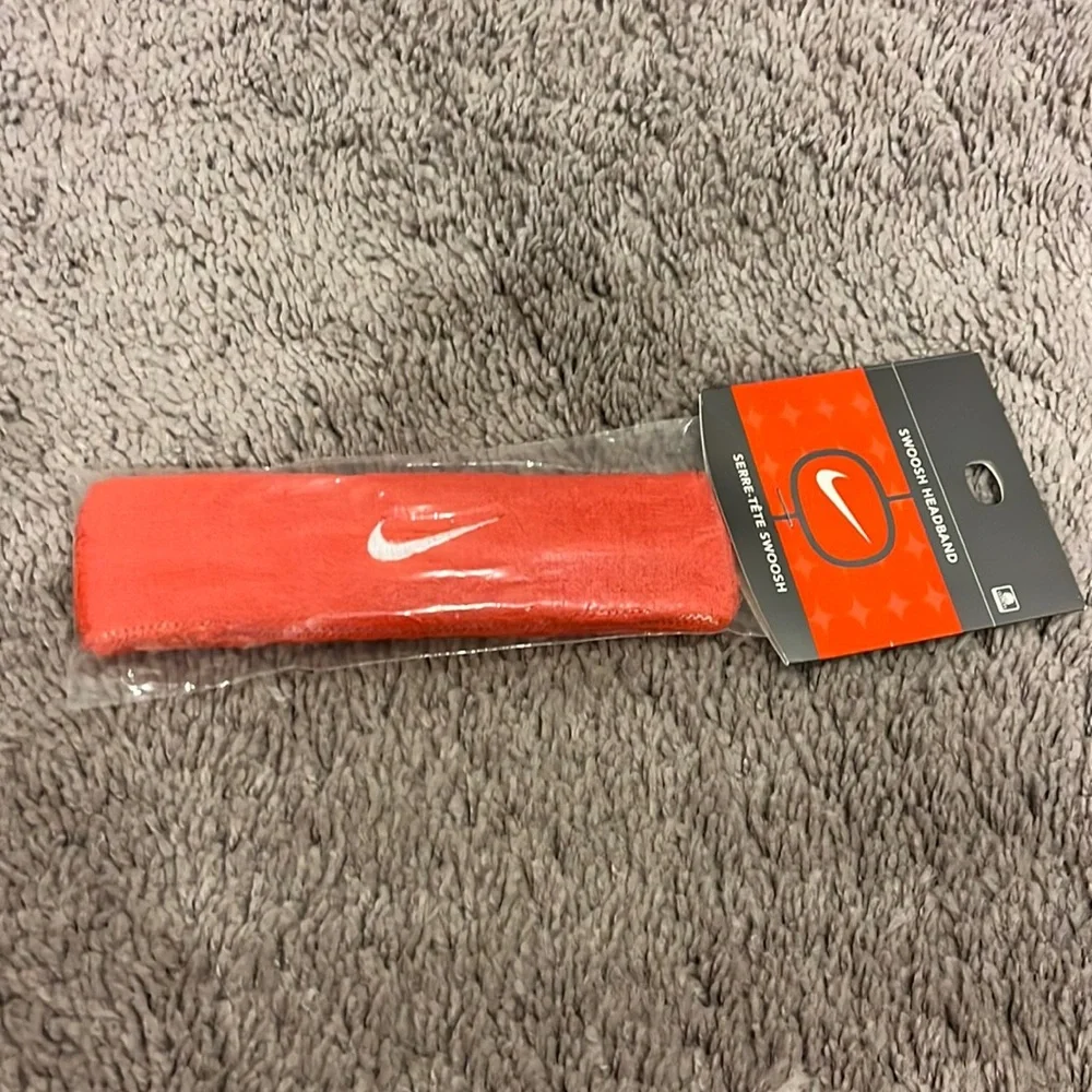 Nike Swoosh unisex men’s women’s headband head sweat band new orange vintage